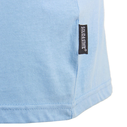 Solid State Plus Size Logo Muscle Vest Faded Denim