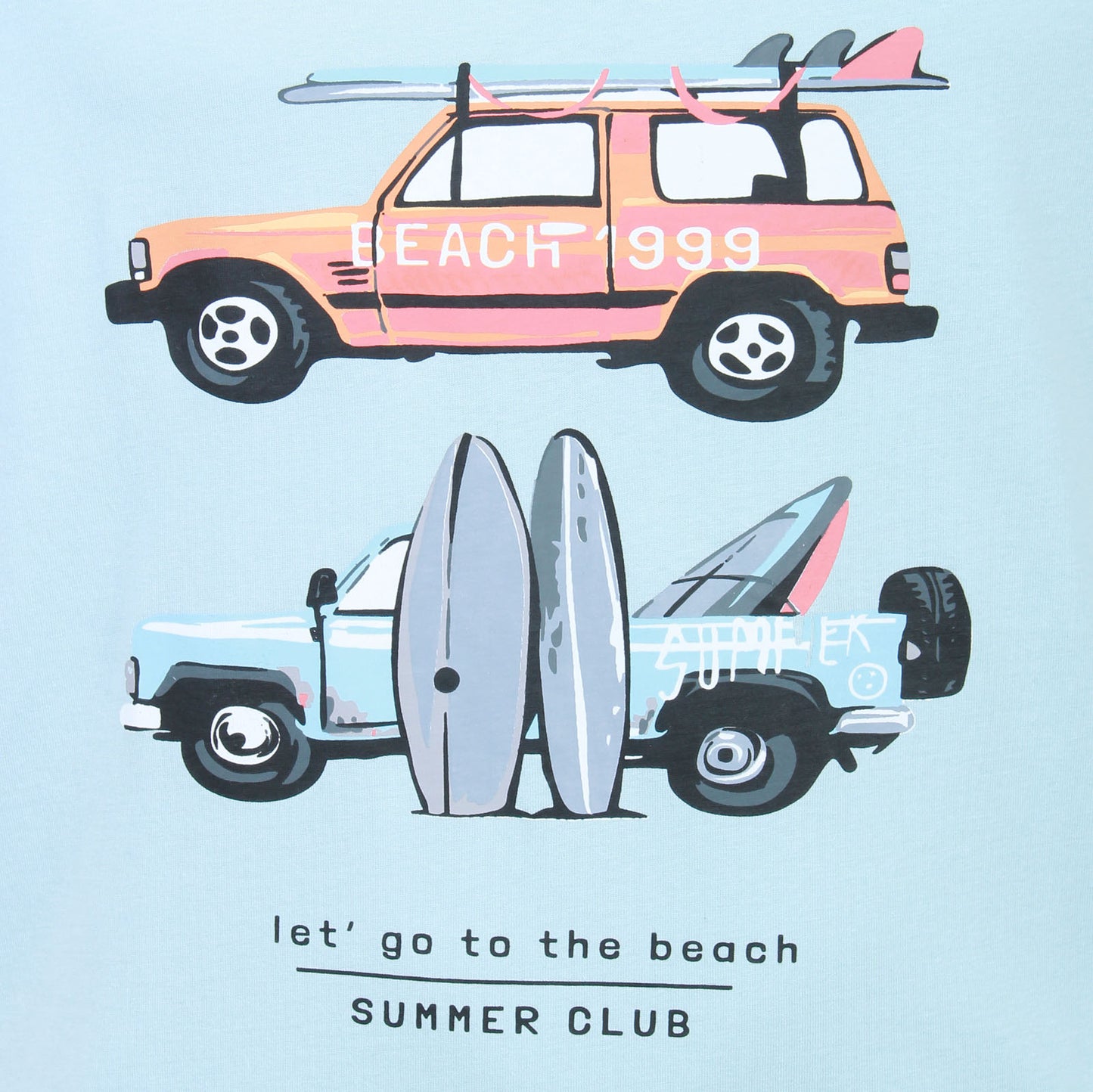 Kam Jeans Plus Size Summer Club T-Shirt Powder Blue