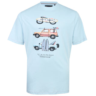 Kam Jeans Plus Size Summer Club T-Shirt Powder Blue