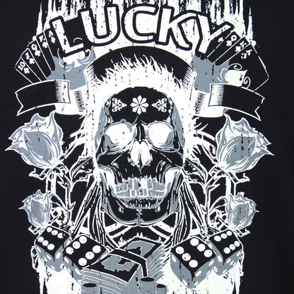 Kam Jeans Plus Size Lucky Skull T-Shirt Black