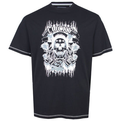 Kam Jeans Plus Size Lucky Skull T-Shirt Black