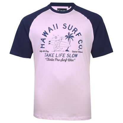 Kam Jeans Plus Size Hawaii Surf Turtle T-Shirt Pink