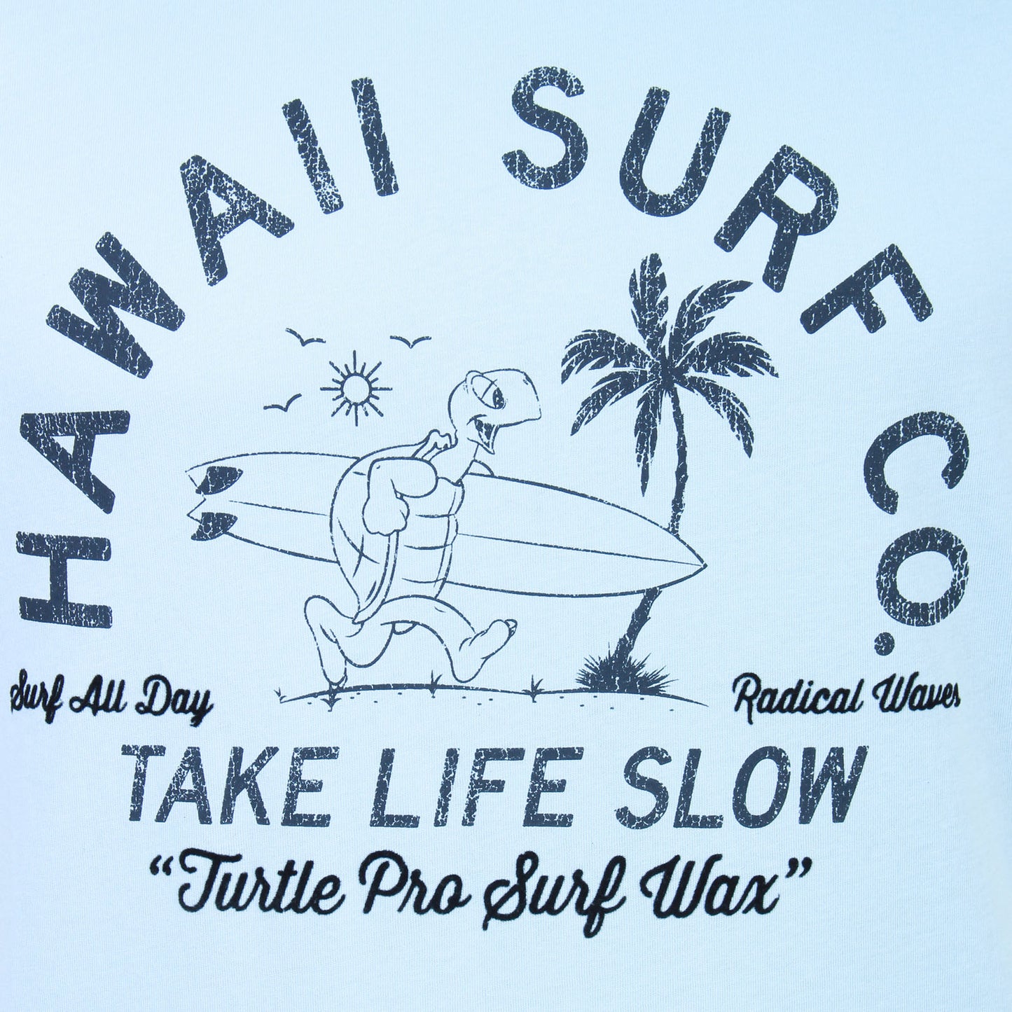 Kam Jeans Plus Size Hawaii Surf Turtle T-Shirt Powder Blue