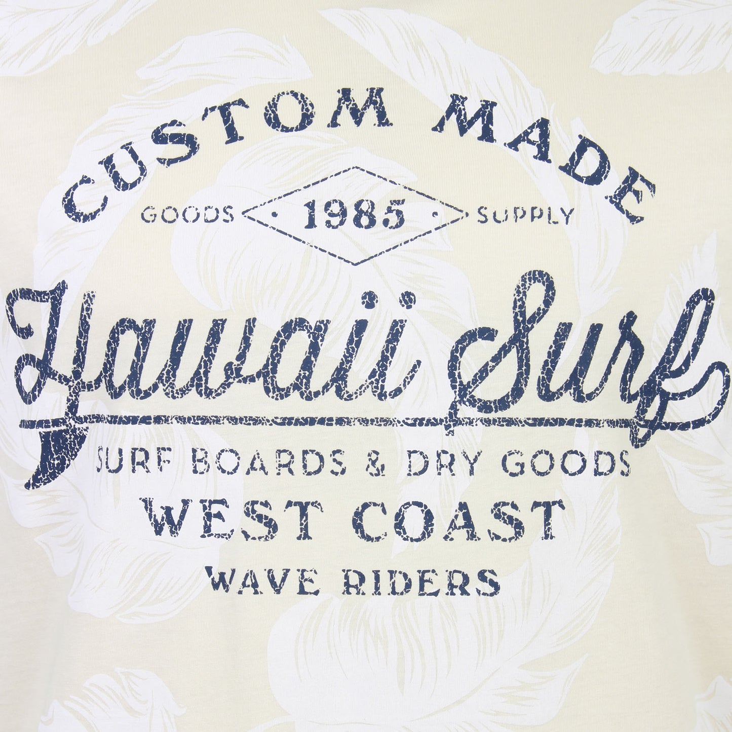 Kam Jeans Plus Size Hawaii Surf Leaf T-Shirt Stone