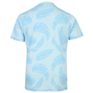 Kam Jeans Plus Size Hawaii Surf Leaf T-Shirt Powder Blue