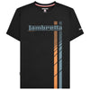 Lambretta Plus Size Fade Racing Stripe T-Shirt Black