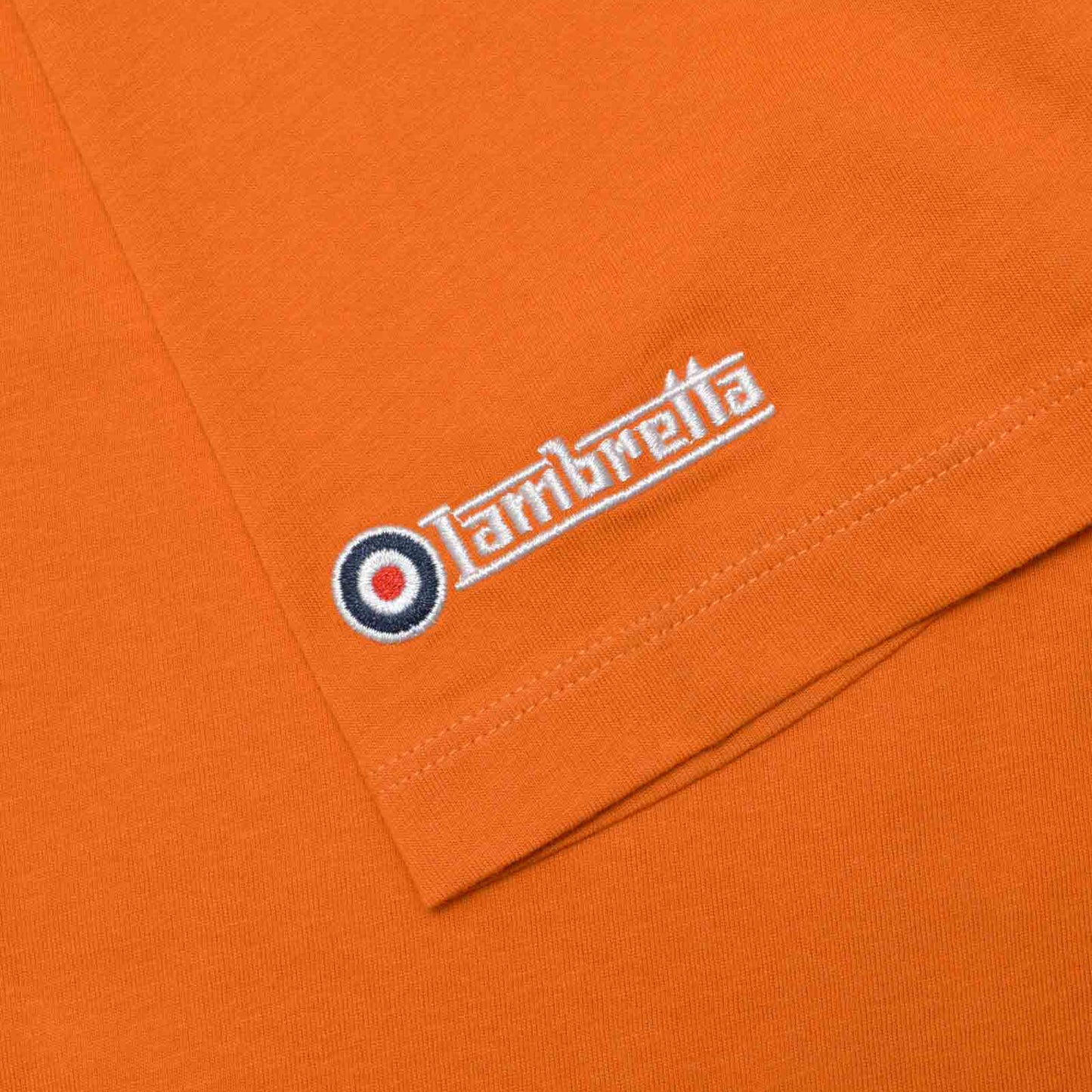 Lambretta Plus Size Fade Racing Stripe T-Shirt Orange
