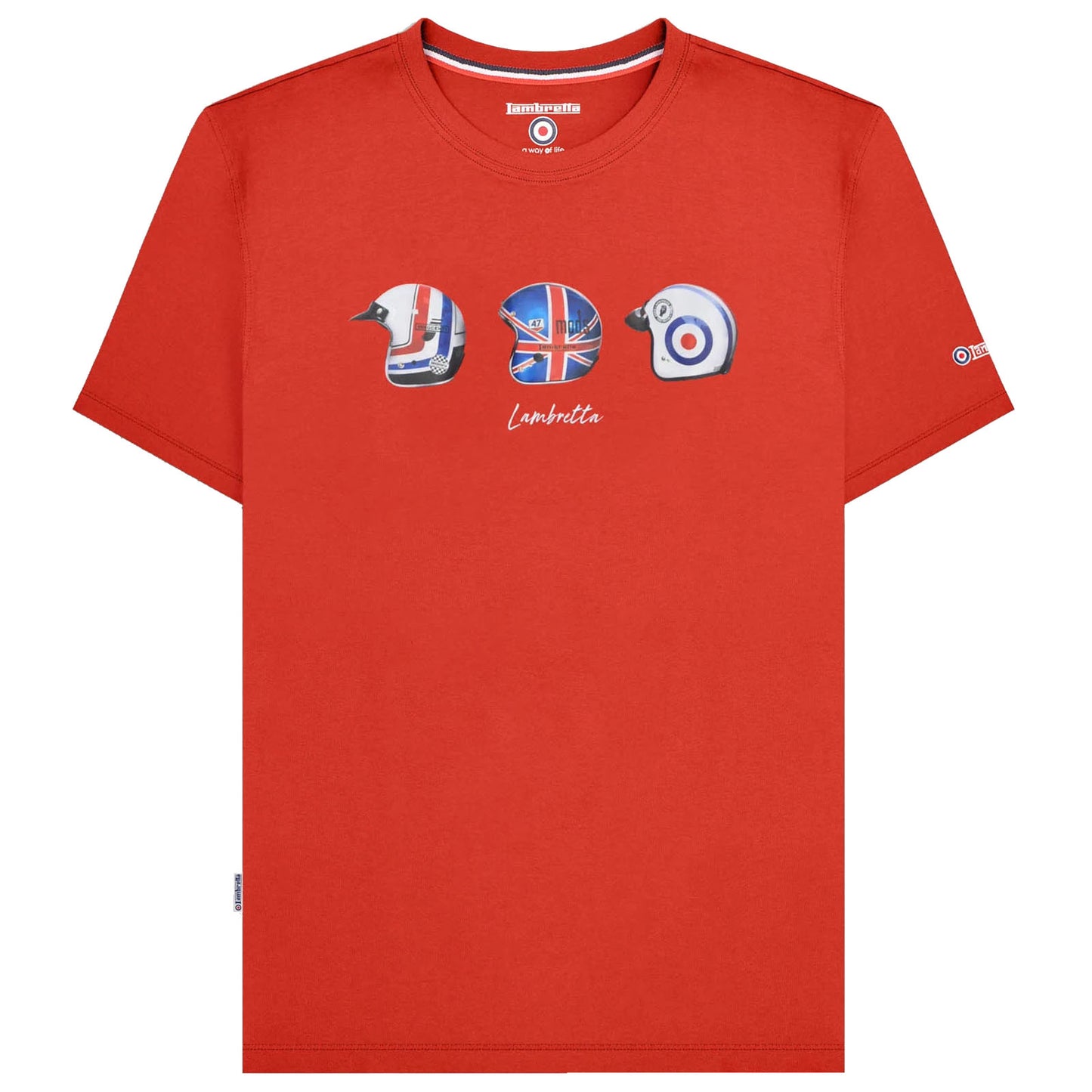 Lambretta Plus Size Helmet T-Shirt Red