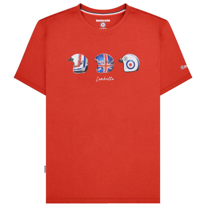 Lambretta Plus Size Helmet T-Shirt Red