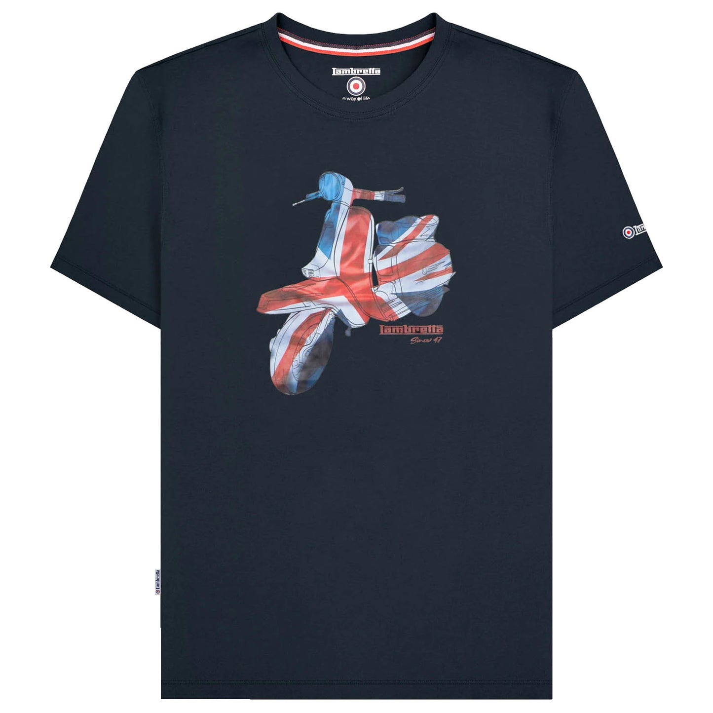 Lambretta Plus Size Scooter T-Shirt Navy