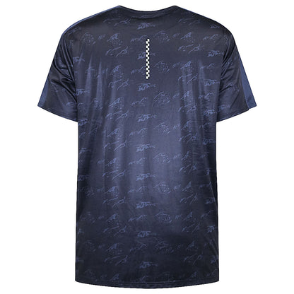 D555 Plus Size Dry Wear Poly Stretch T-Shirt Navy