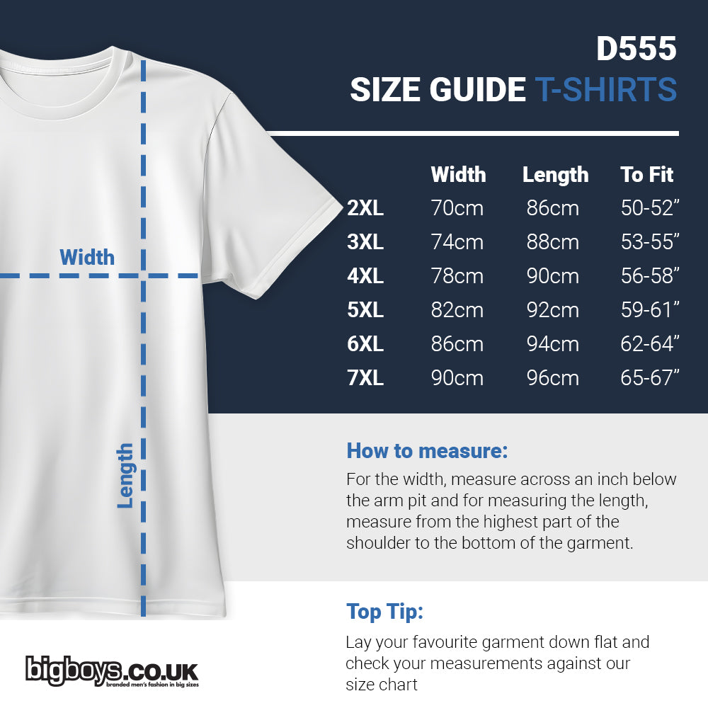 D555 Plus Size Dry Wear Poly Stretch T-Shirt Navy