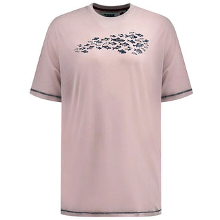 D555 Plus Size Bournemouth Shoal Of Fish T-Shirt Dusty Pink