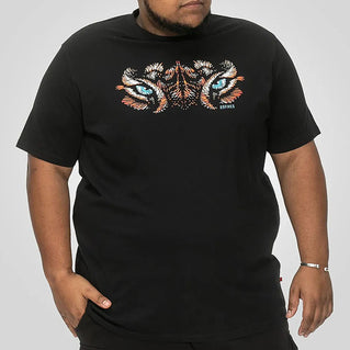 D555 Plus Size Tiger Eyes T-Shirt Black