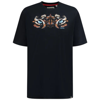 D555 Plus Size Tiger Eyes T-Shirt Black