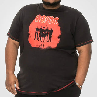 D555 Plus Size Uxbridge Ac/Dc Official T-Shirt Washed Black