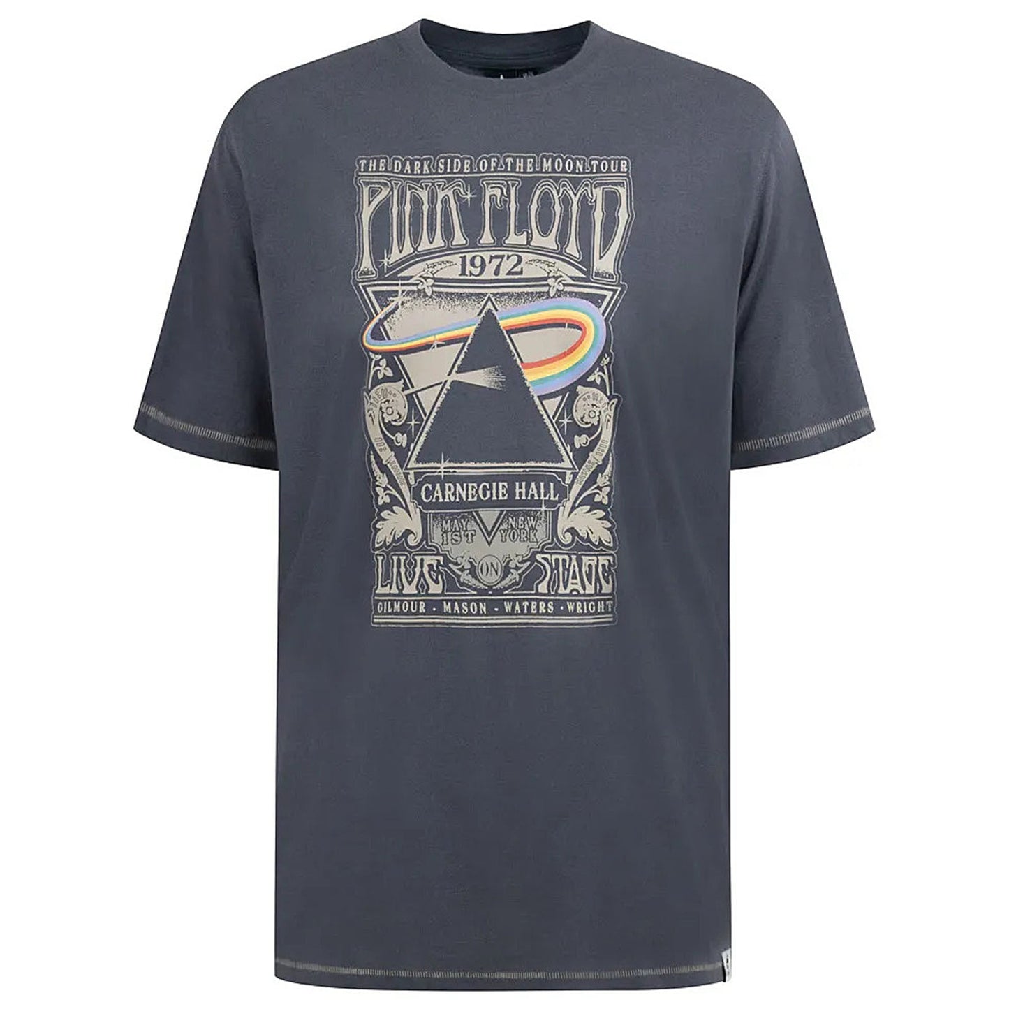 D555 Plus Size Hanley Pink Floyd Official T-Shirt Dark Grey