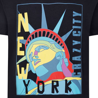 Espionage Plus Size New York Pop Art T-Shirt Navy