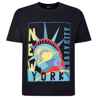 Espionage Plus Size New York Pop Art T-Shirt Navy