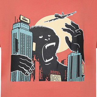 Espionage Plus Size Kong Pop Art T-Shirt Orange