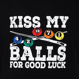 Espionage Plus Size Kiss My Balls T-Shirt Black