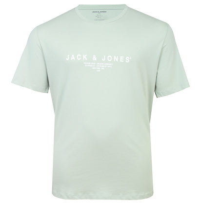 Jack & Jones Plus Size Harris T-Shirt Aqua Gray
