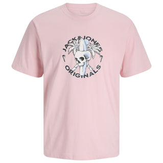 Jack & Jones Plus Size Skull Coast T-Shirt Tickled Pink