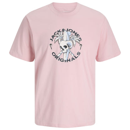 Jack & Jones Plus Size Skull Coast T-Shirt Tickled Pink