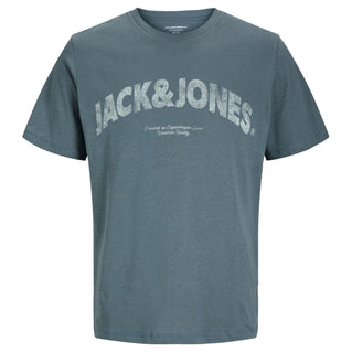 Jack & Jones Plus Size Almeria Bold Branding T-Shirt Stormy Weather