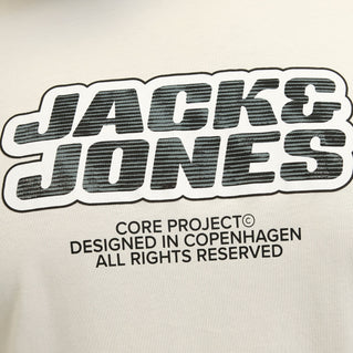 Jack & Jones Plus Size Lido Front Print T-Shirt Sweet Corn