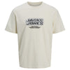 Jack & Jones Plus Size Lido Front Print T-Shirt Sweet Corn