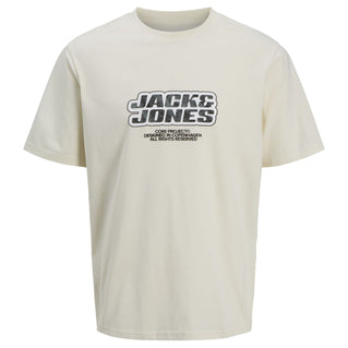 Jack & Jones Plus Size Lido Front Print T-Shirt Sweet Corn