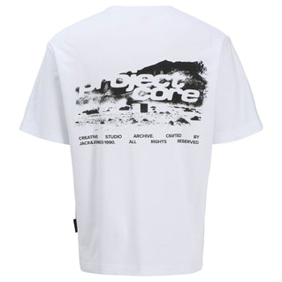 Jack & Jones Plus Size Sago One Colour Back Print T-Shirt White