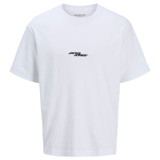 Jack & Jones Plus Size Sago One Colour Back Print T-Shirt White