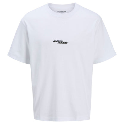 Jack & Jones Plus Size Sago One Colour Back Print T-Shirt White