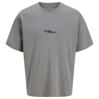 Jack & Jones Plus Size Sago One Colour Back Print T-Shirt Gray Flannel
