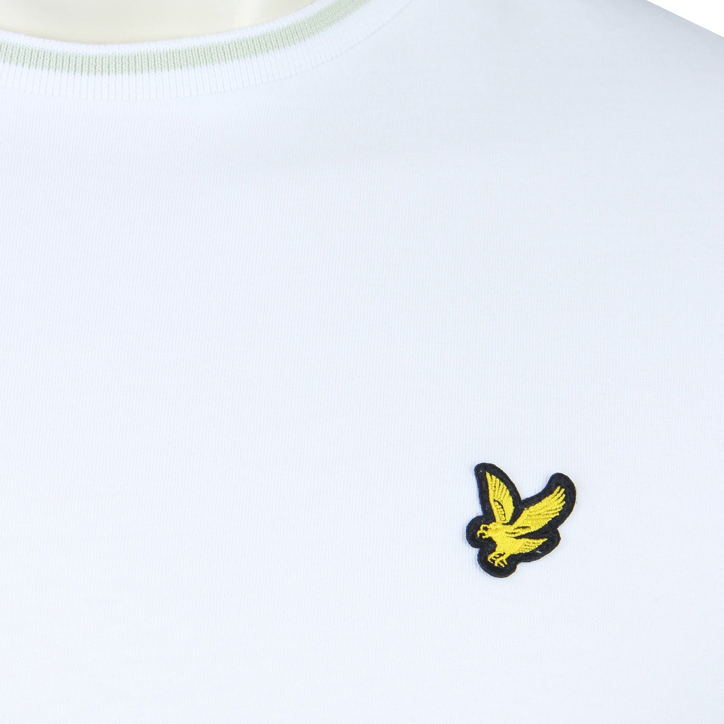 Lyle & Scott Plus Size Tipped T-Shirt White/Soft Matcha
