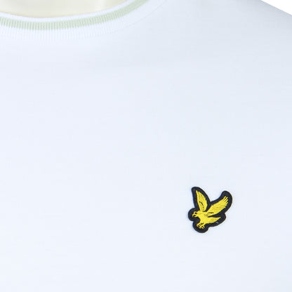 Lyle & Scott Plus Size Tipped T-Shirt White/Soft Matcha