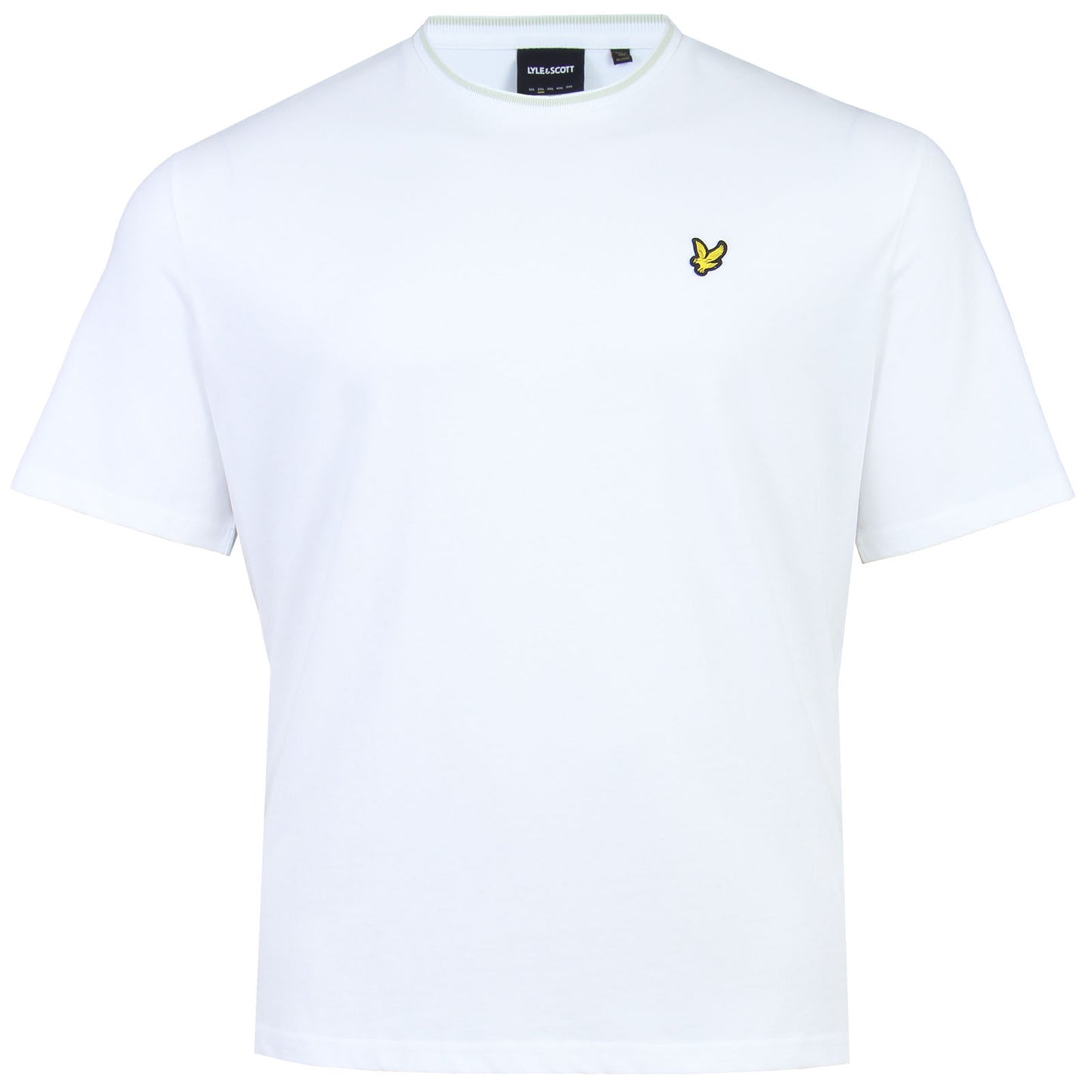 Lyle & Scott Plus Size Tipped T-Shirt White/Soft Matcha