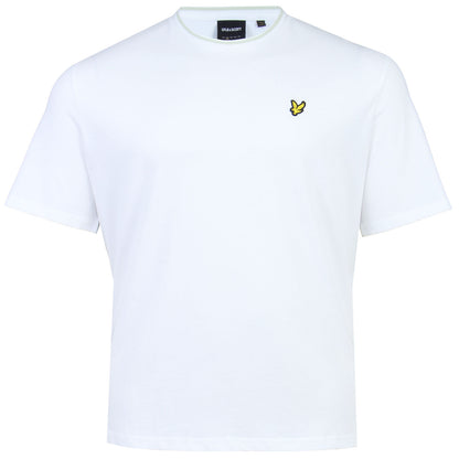 Lyle & Scott Plus Size Tipped T-Shirt White/Soft Matcha