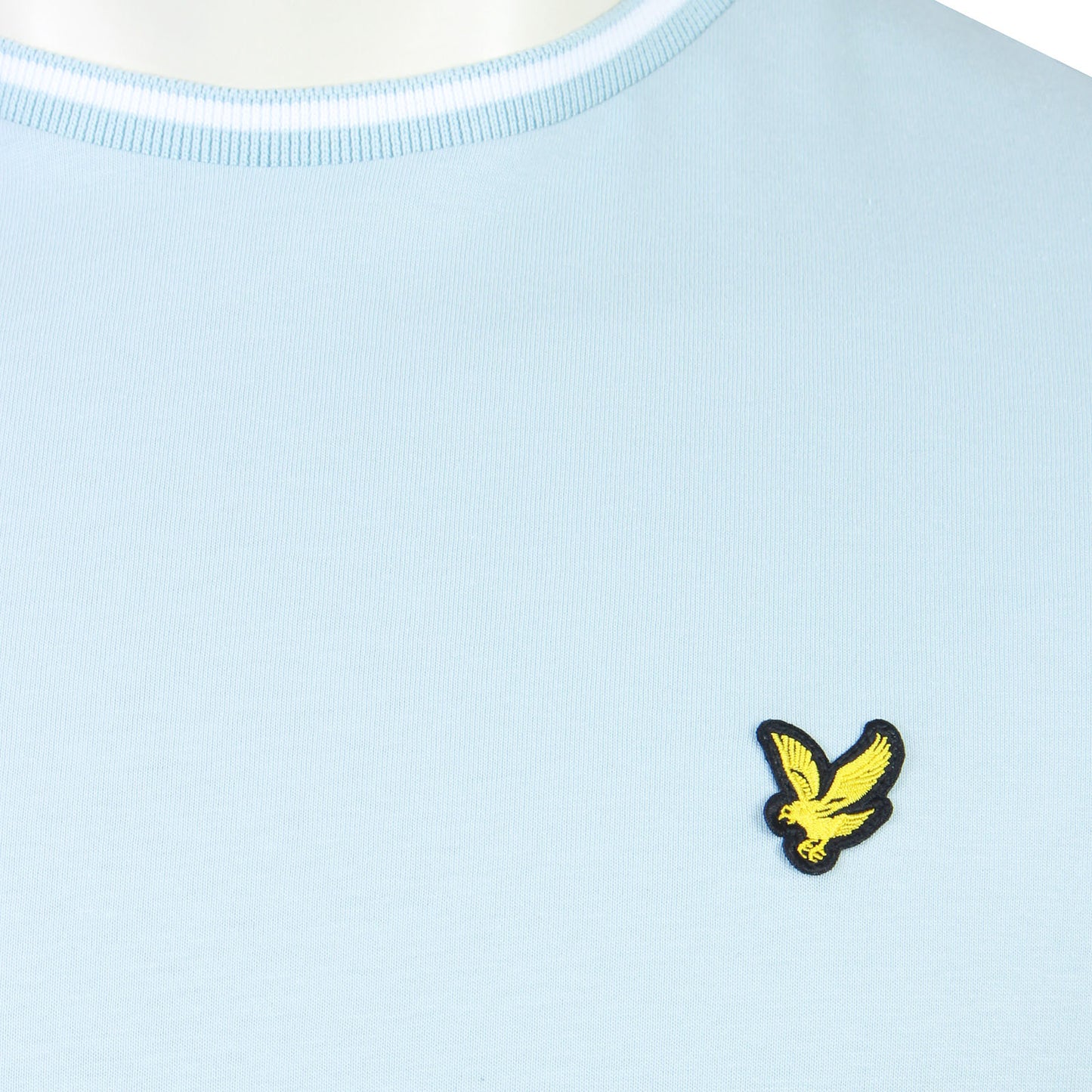 Lyle & Scott Plus Size Tipped T-Shirt Fresh Water/White