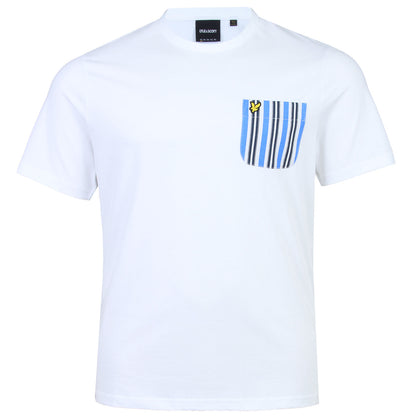 Lyle & Scott Plus Size Stripe Pocket T-Shirt White