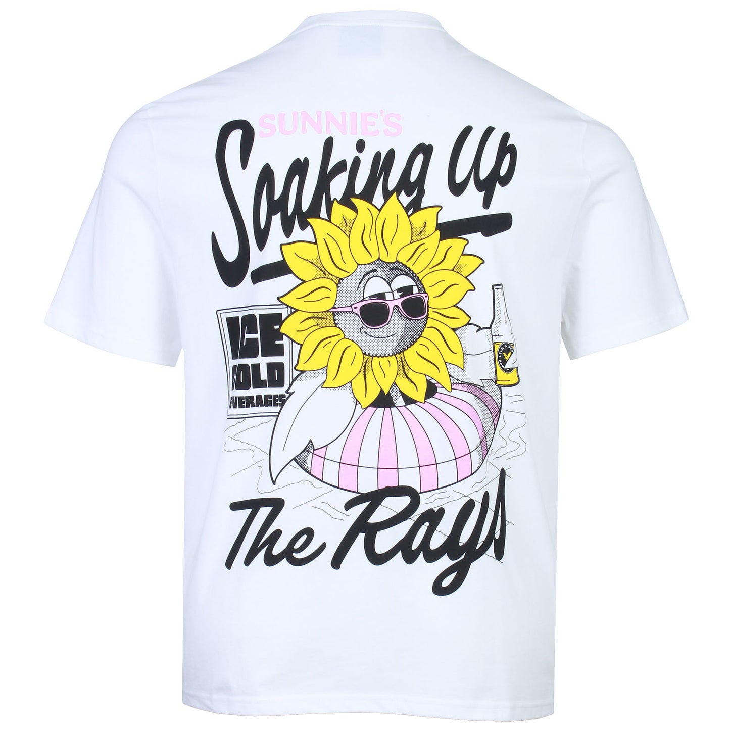 Lyle & Scott Plus Size Sunnie's Pool Bar T-Shirt White