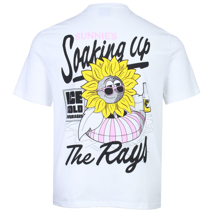 Lyle & Scott Plus Size Sunnie's Pool Bar T-Shirt White