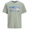 Jack & Jones Plus Size Colton Photo Print T-Shirt Iceberg Green