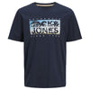 Jack & Jones Plus Size Colton Photo Print T-Shirt Sky Captain