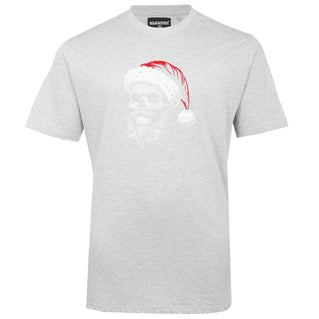 Solid State Plus Size Santa Skull T-Shirt Grey Marl