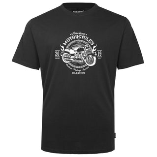 Solid State Plus Size American Motorcycles T-Shirt Black
