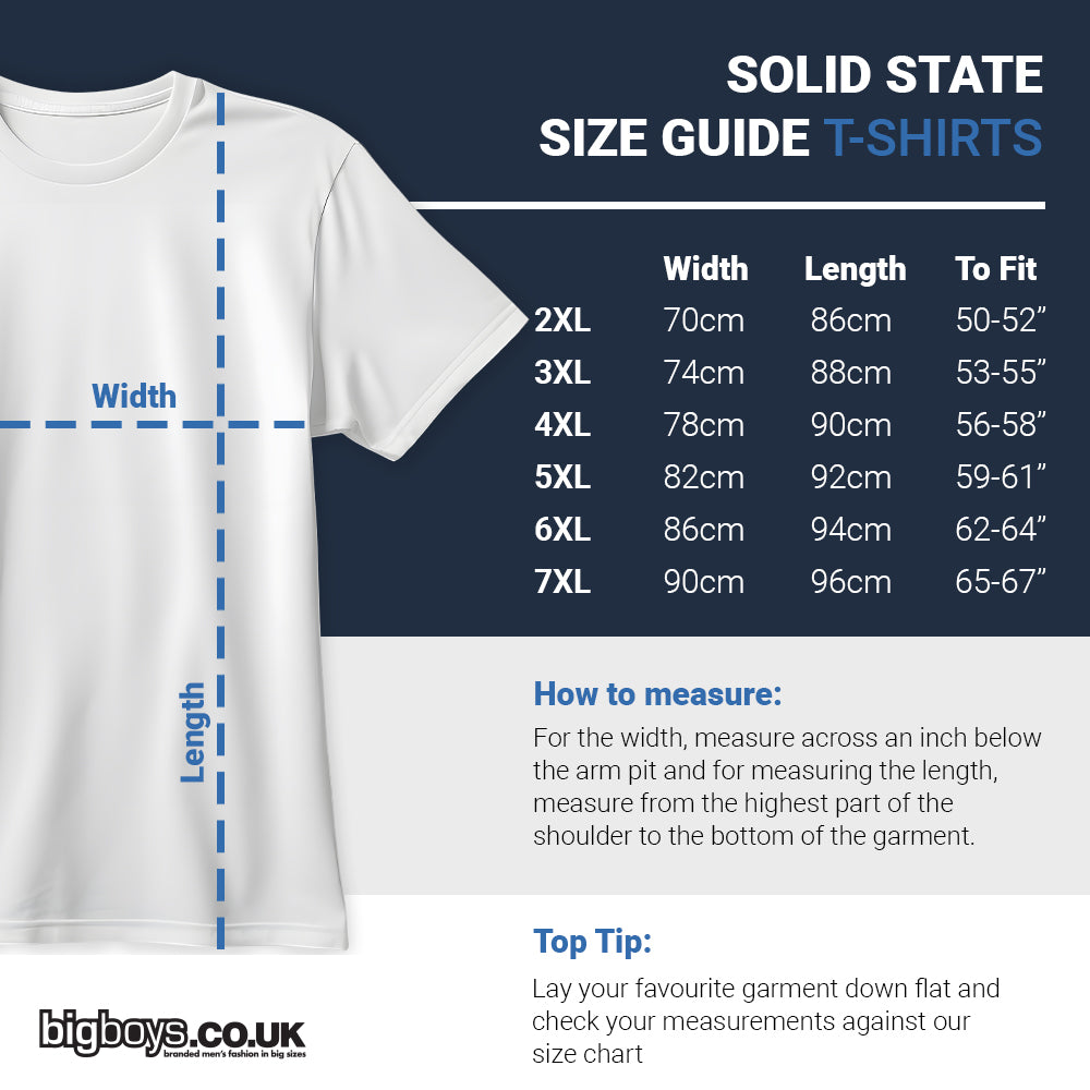 Solid State Plus Size Rugby Match T-Shirt Grey Marl