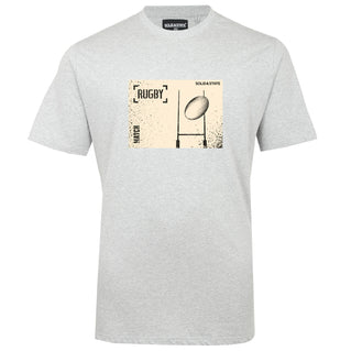 Solid State Plus Size Rugby Match T-Shirt Grey Marl